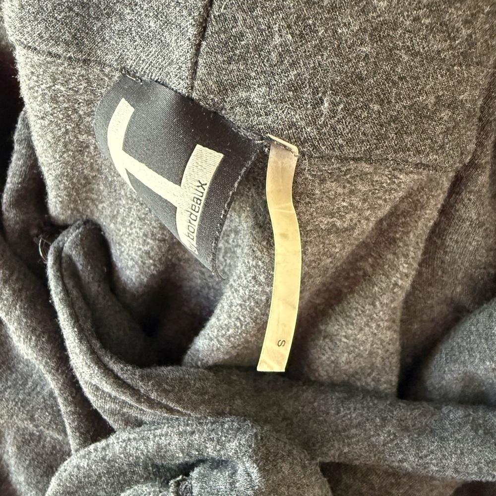 H by Bordeaux | Gray Cowl/Drape Sweatshirt with Zipper | Size Small - Picture 4 of 4